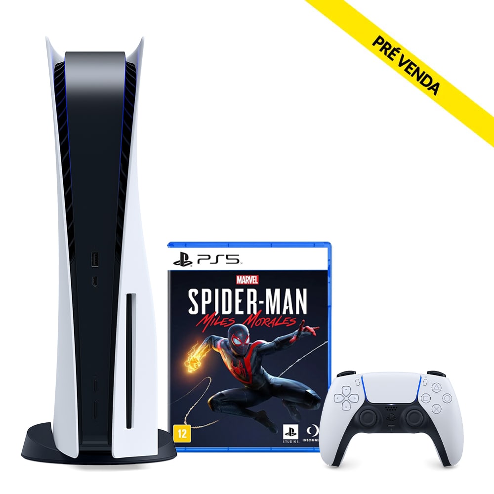 Console PlayStation 5 Edição Física + Jogo Marvel's Spider-Man: Miles Morales - PS5 Menor preço em Console PlayStation 5 Edição Física + Jogo Marvel's Spider-Man: Miles Morales - PS5