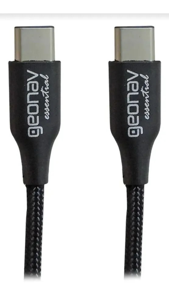 Cabo USB-C para USB-C Geonav Essential ESC06 Nylon Preto - Imagem 4