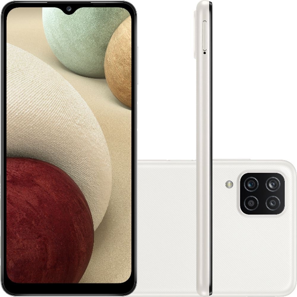 Smartphone Samsung Galaxy A12 64GB 4GB de RAM Branco