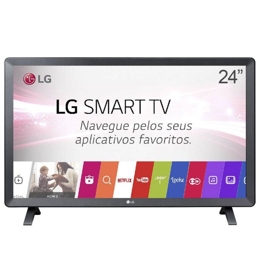 Smart TV Monitor LG 24" LCD LED Wi-Fi WebOS 3.5 DTV Time Machine Ready 24TL520S Bivolt Preto Menor preço em Smart TV Monitor LG 24" LCD LED Wi-Fi WebOS 3.5 DTV Time Machine Ready 24TL520S Bivolt Preto