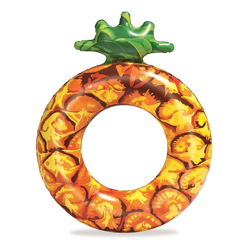 Boia Infantil Bestway Circular Abacaxi 12 Anos Inflável Amarelo