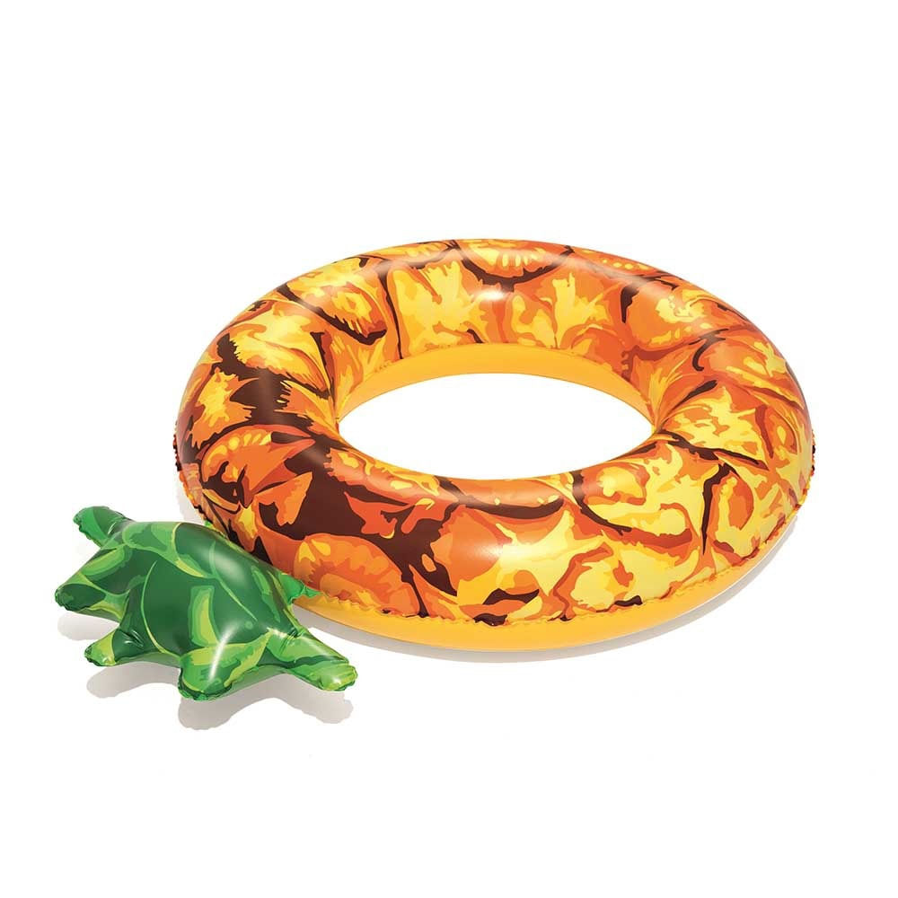 Boia Infantil Bestway Circular Abacaxi 12 Anos Inflável Amarelo - Imagem 3