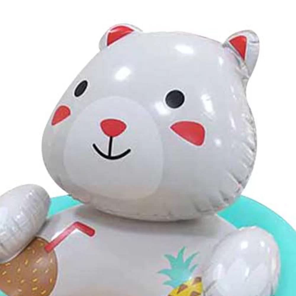 Boia Infantil Bestway de 1 a 3 Anos Formato de Urso Branco e Azul - Imagem 3