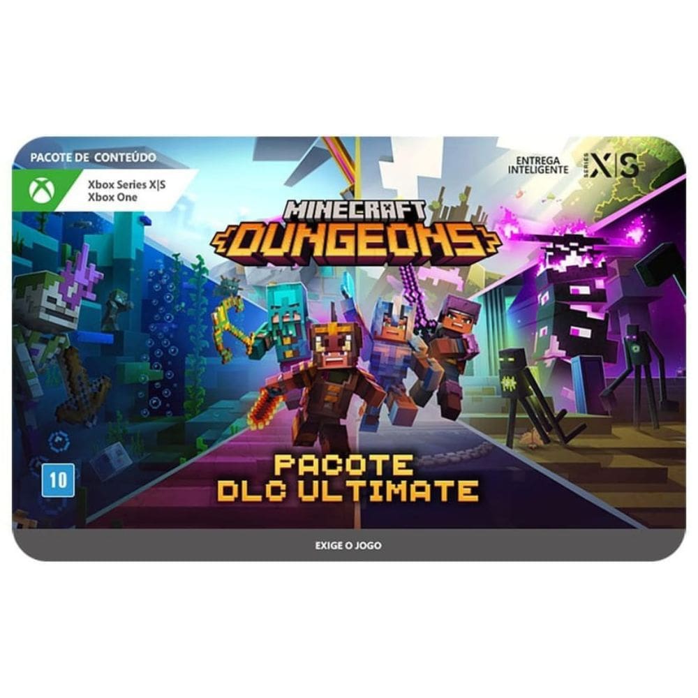 Gift Card Digital Minecraft Dungeons Ultimate DLC Bundle Xbox R$74,95