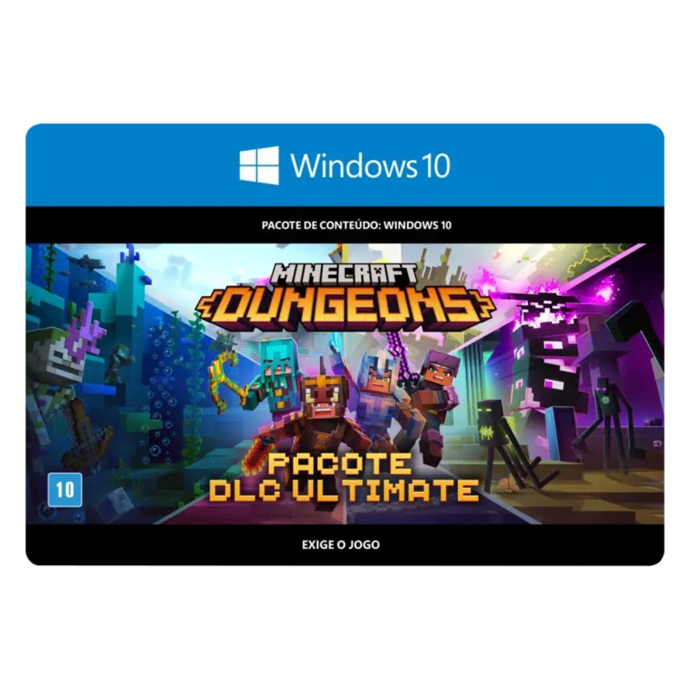 Gift Card Digital Minecraft Dungeons Ultimate DLC Bundle PC Xbox R$74,95