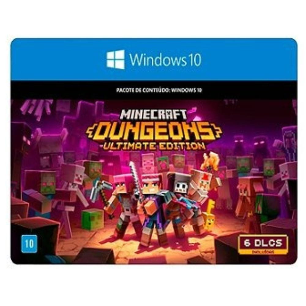 Gift Card Digital Minecraft Dungeons Ultimate Edition PC Xbox R$147,45
