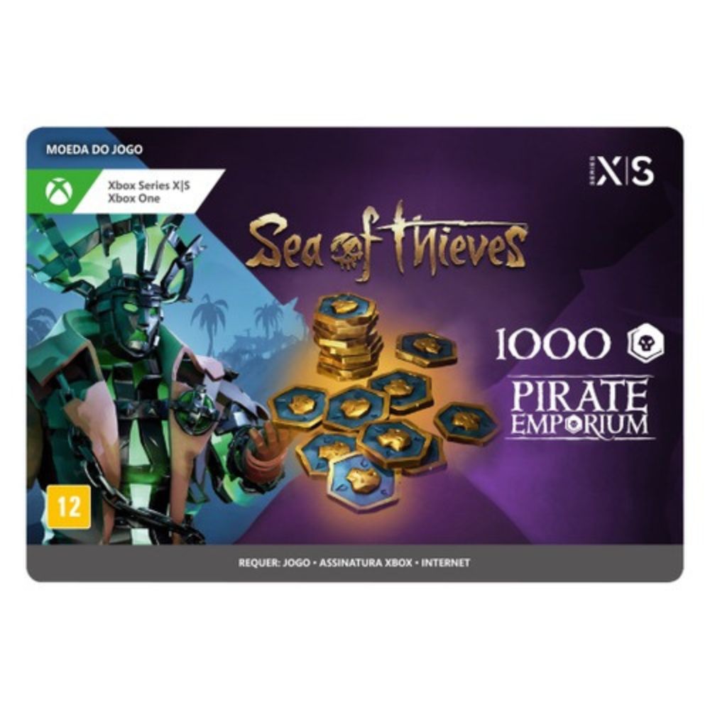Gift Card Digital Sea Of Thieves Seafarer 1k Coins Xbox R$84,95
