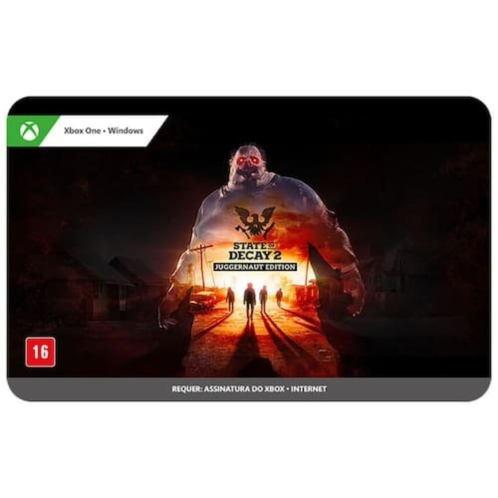 Gift Card Digital State Of Decay 2 Juggernaut Edition Xbox R$129,00