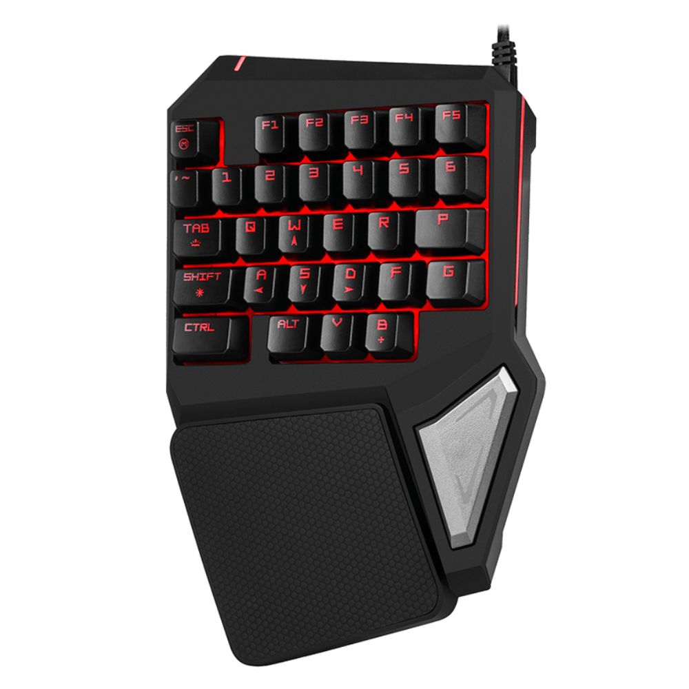 Teclado Gamer Multilaser TC238 One Hand Semi Mecânico Preto