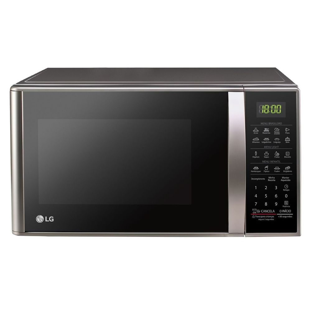 Forno Micro-Ondas LG 30L MS3043BRA EasyClean Prata 220V