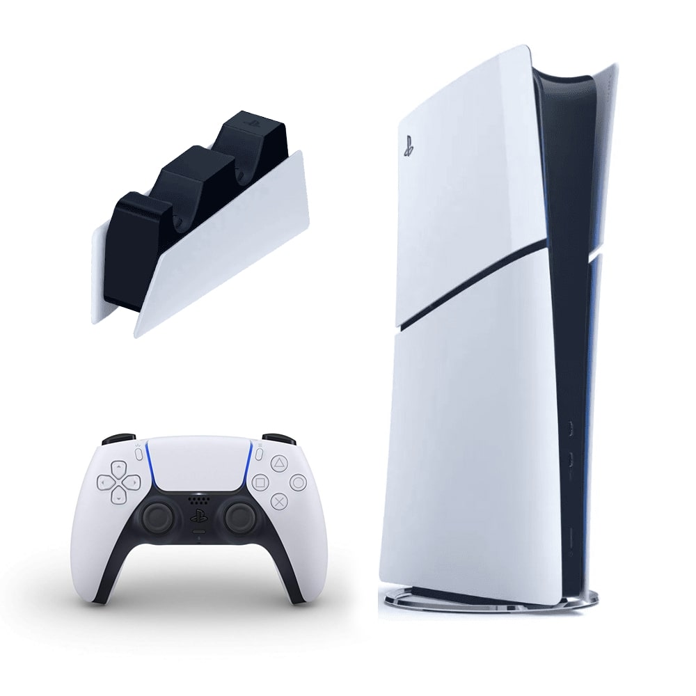 Kit PS5 Slim Digital 1TB c/Returnal + Ratchet & Clank + Base Carregamento Sony