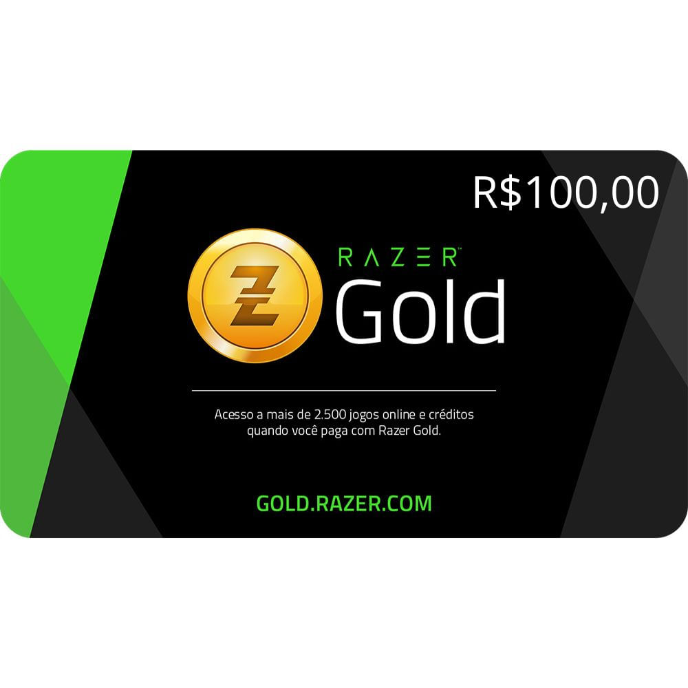 Gift Card Digital Razer Gold R$100,00