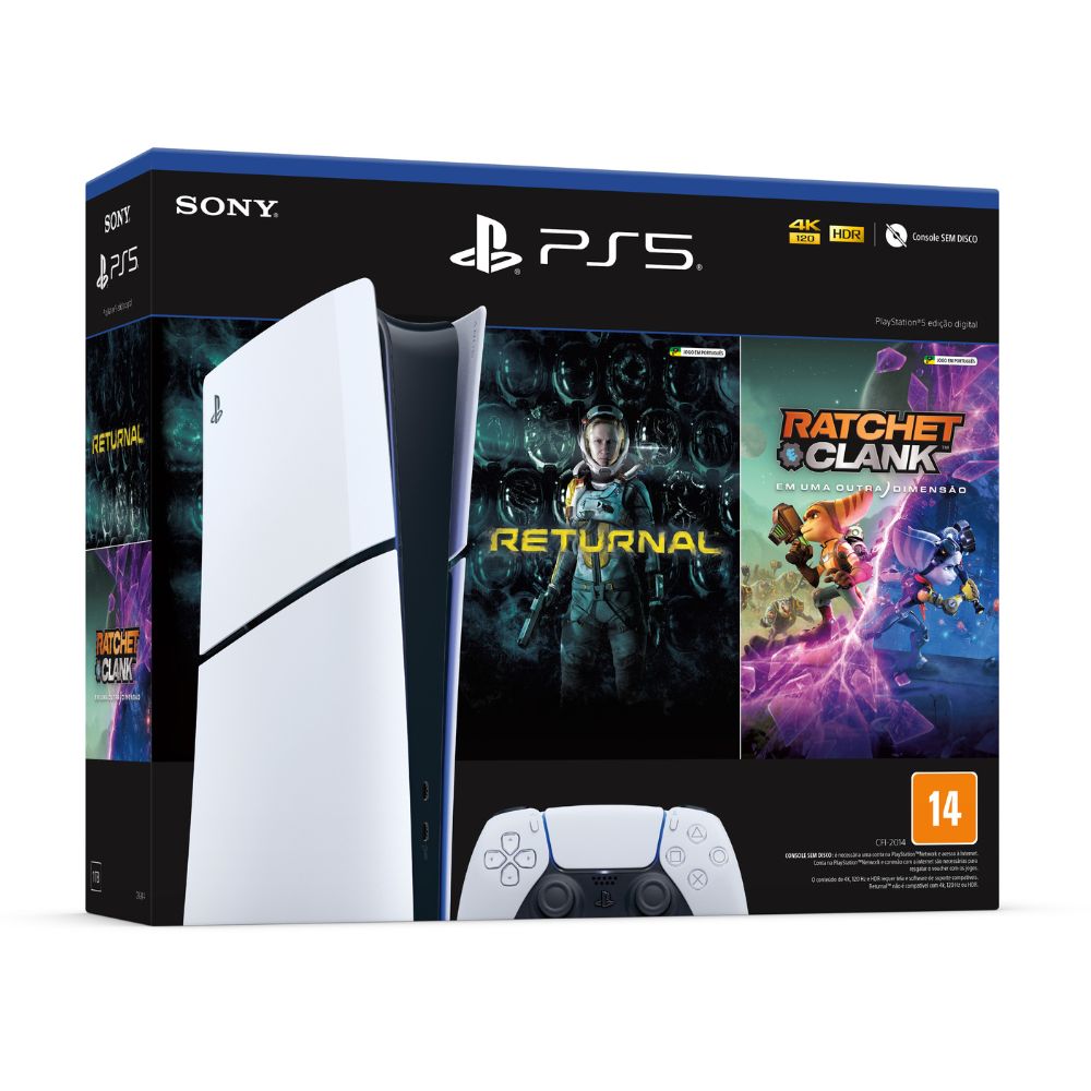 Console Ps5 Slim Digital 1TB c/Returnal + Ratchet Clank - Sony