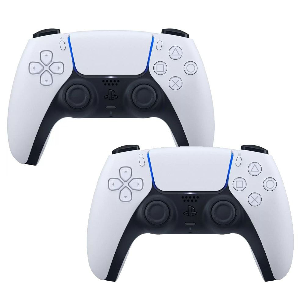 Kit 2 Controles PS5 sem fio DualSense™ Branco Sony