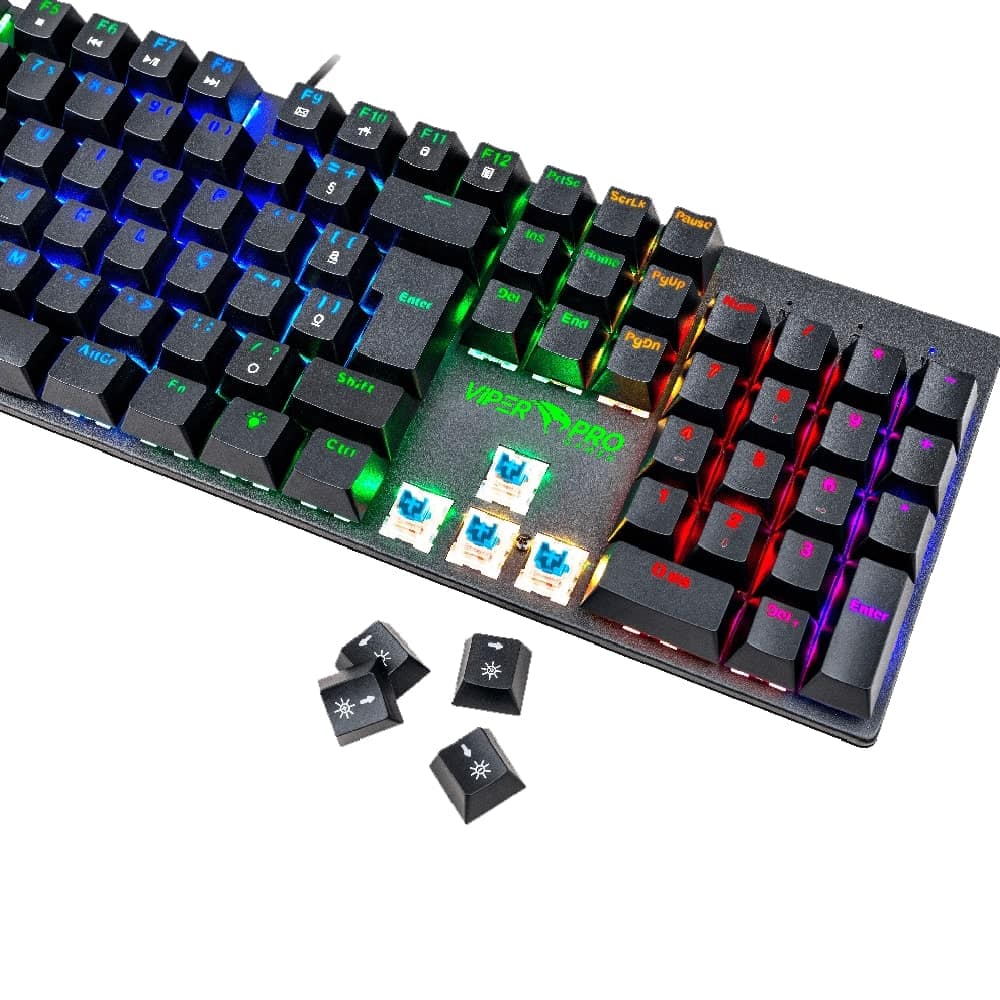 Combo Teclado e Mouse Viper Pro Gamer 418 Mamba Preto - Imagem 2