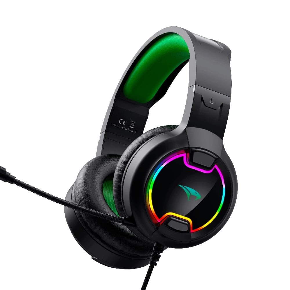 Headset Gamer Viper Pro Mamba 403 RGB USB Preto e Verde - Imagem 4