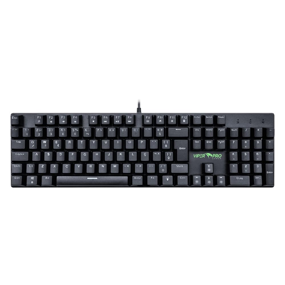 Teclado Gamer Viper Pro Mecânico Red Switch Mamba RGB ABNT2 Preto - Imagem 2