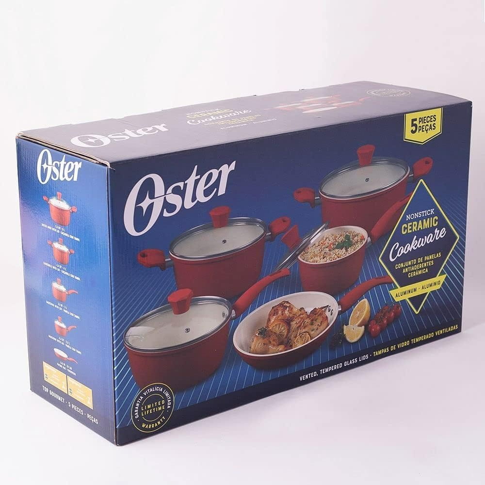 Outlet - Jogo de Panela Oster Top Gourmet com 5 Peças Vermelho - Imagem 14