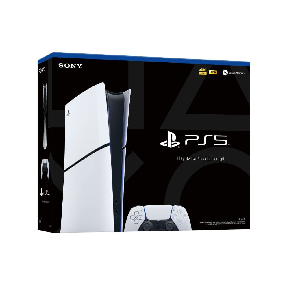 Console PS5 Slim Digital 1TB com Controle DualSense Branco - Sony
