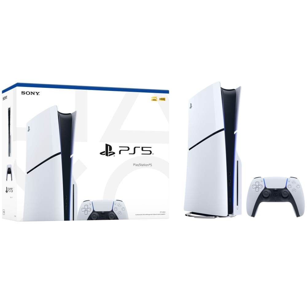 Console PS5 Slim Físico 1TB com Controle DualSense Branco - Sony - Imagem 2