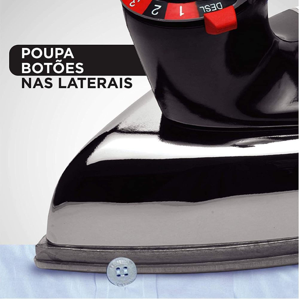 Ferro de Passar a Seco Black&Decker VFA1110XM6 Preto 220V - Imagem 2