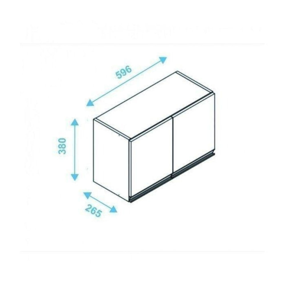 Armário Aéreo BRV M LTDA WFO 2 Portas 1 Prateleira MDP 15mm Branco - Imagem 5