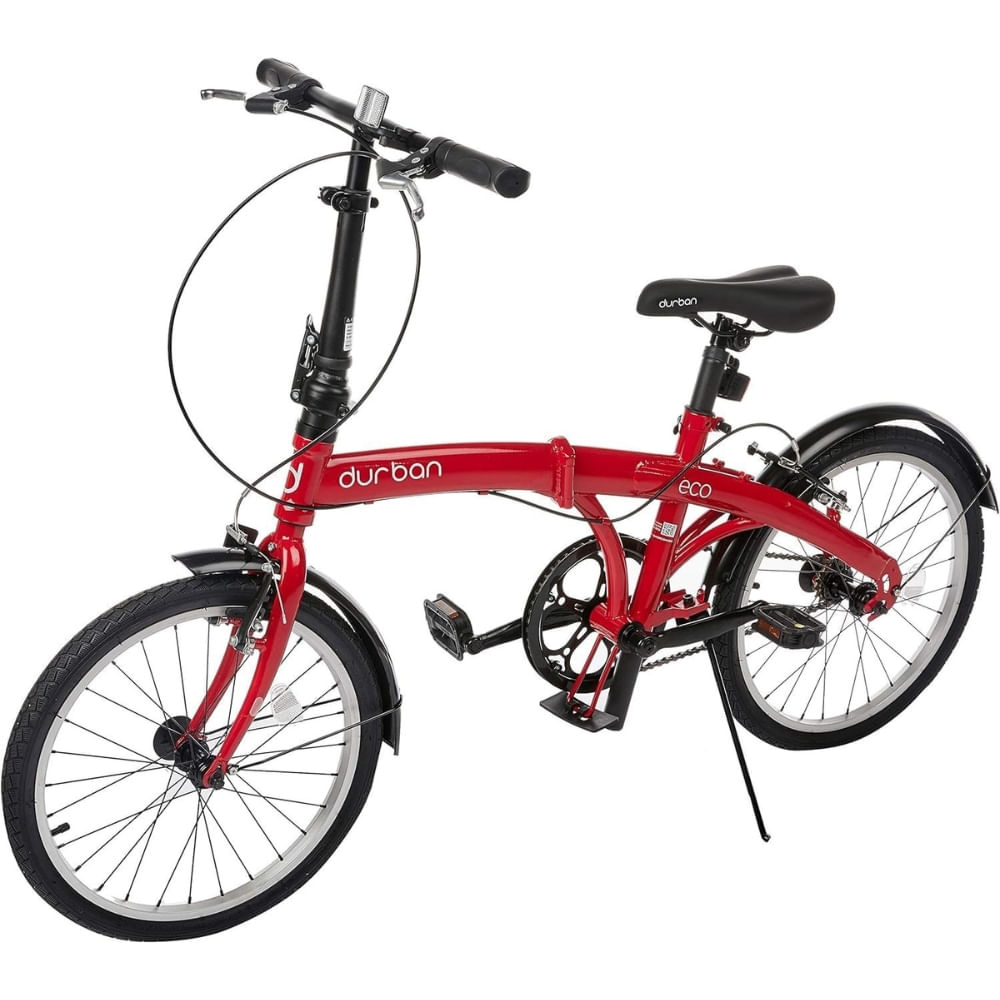Outlet - Bicicleta Dobrável Bel Durban Eco Aro 20" com 1 Marcha Vermelho - Imagem 3