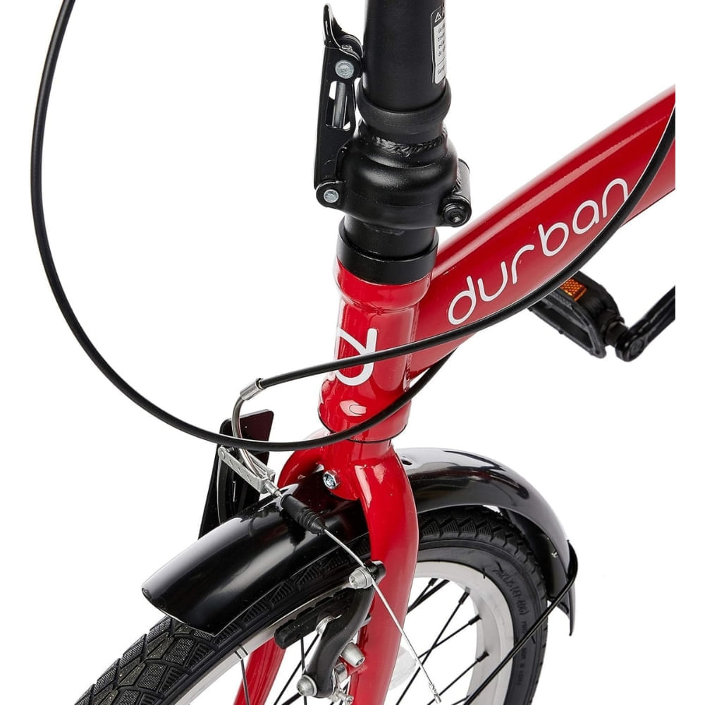 Outlet - Bicicleta Dobrável Bel Durban Eco Aro 20" com 1 Marcha Vermelho - Imagem 17