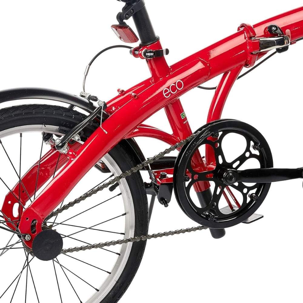 Outlet - Bicicleta Dobrável Bel Durban Eco Aro 20" com 1 Marcha Vermelho - Imagem 18