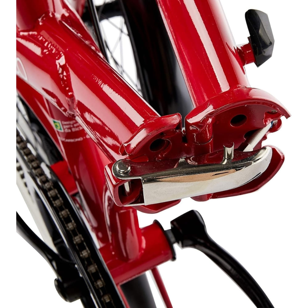 Outlet - Bicicleta Dobrável Bel Durban Eco Aro 20" com 1 Marcha Vermelho - Imagem 21