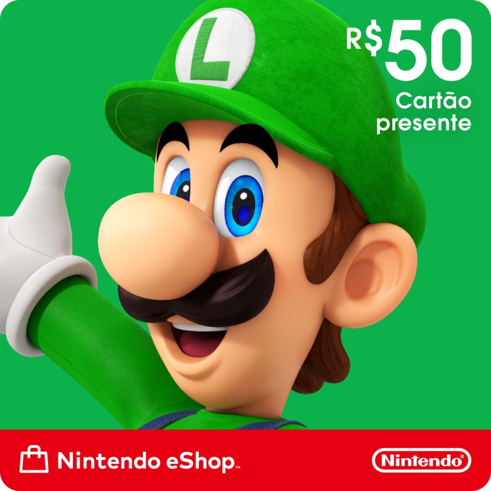 Gift Card Digital Nintendo eShop R$50,00