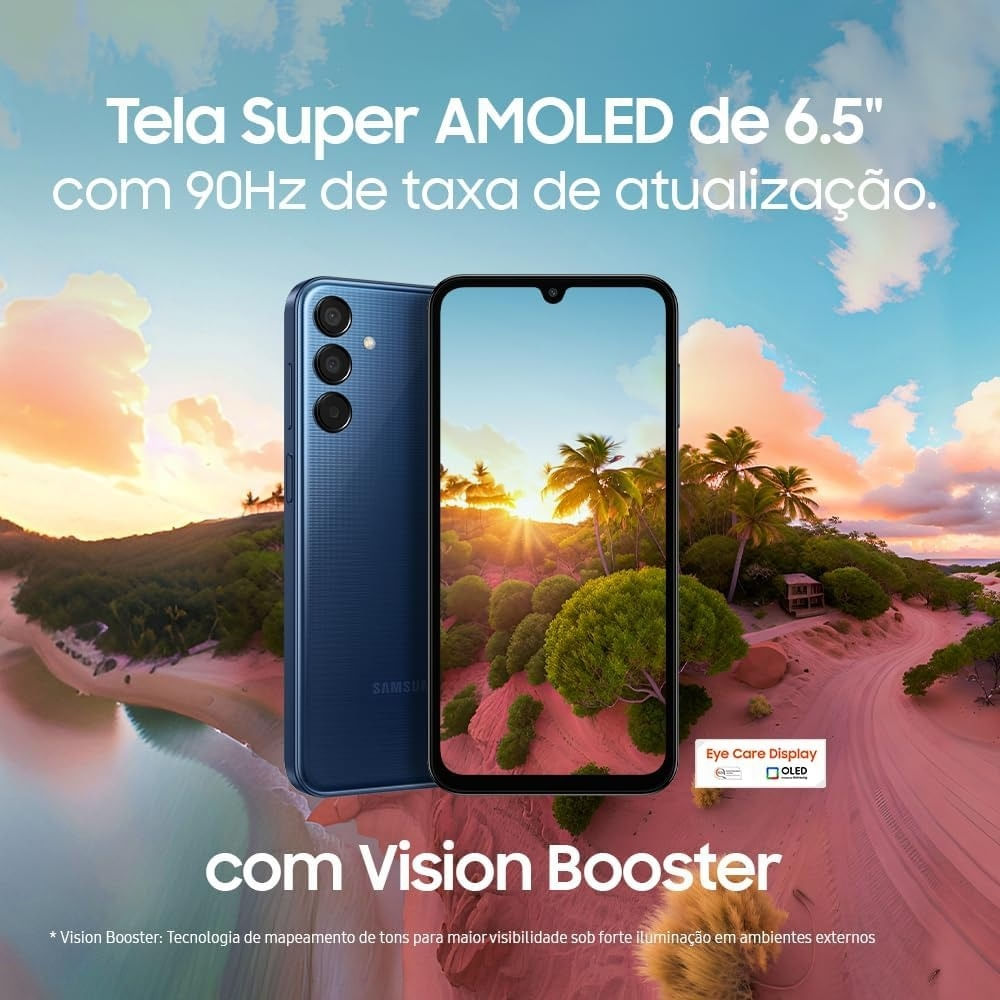 Smartphone Samsung Galaxy M15 128GB 4GB de RAM Azul Claro - Imagem 7