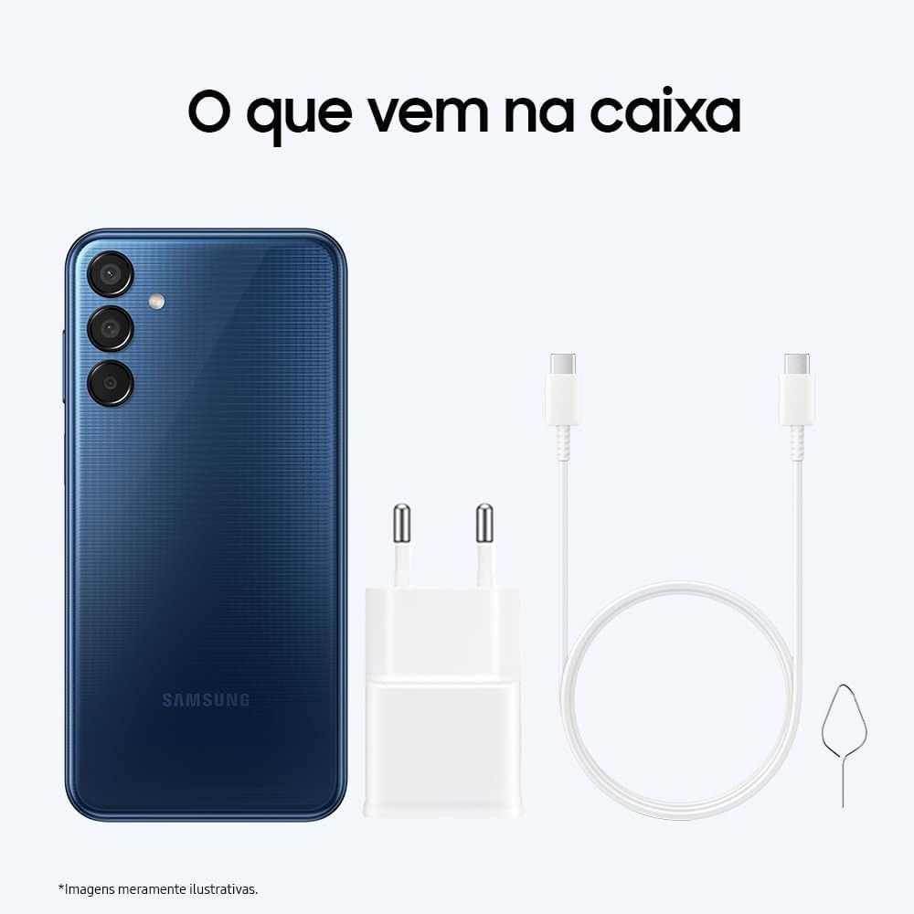 Smartphone Samsung Galaxy M15 128GB 4GB de RAM Azul Escuro - Imagem 5
