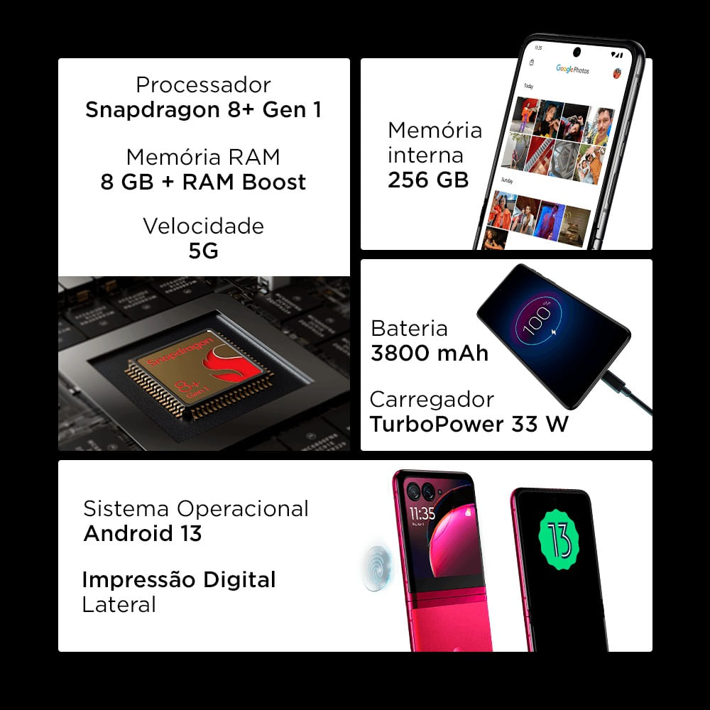 Smartphone Motorola Moto Razr 40 Ultra 5G 256GB 8GB de RAM Magenta - Imagem 19