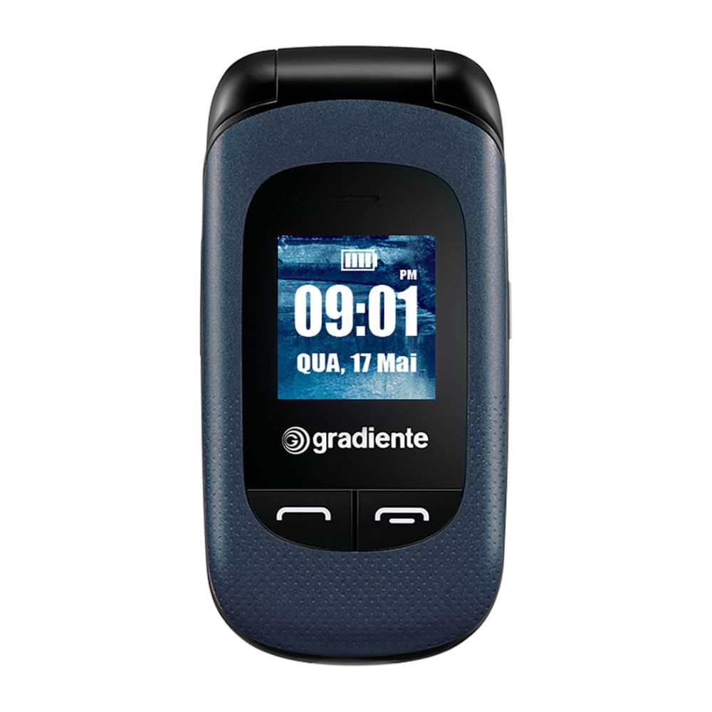 Celular Flip Neo S Gradiente Dual Chip 32MB GFP105A Azul - Imagem 2