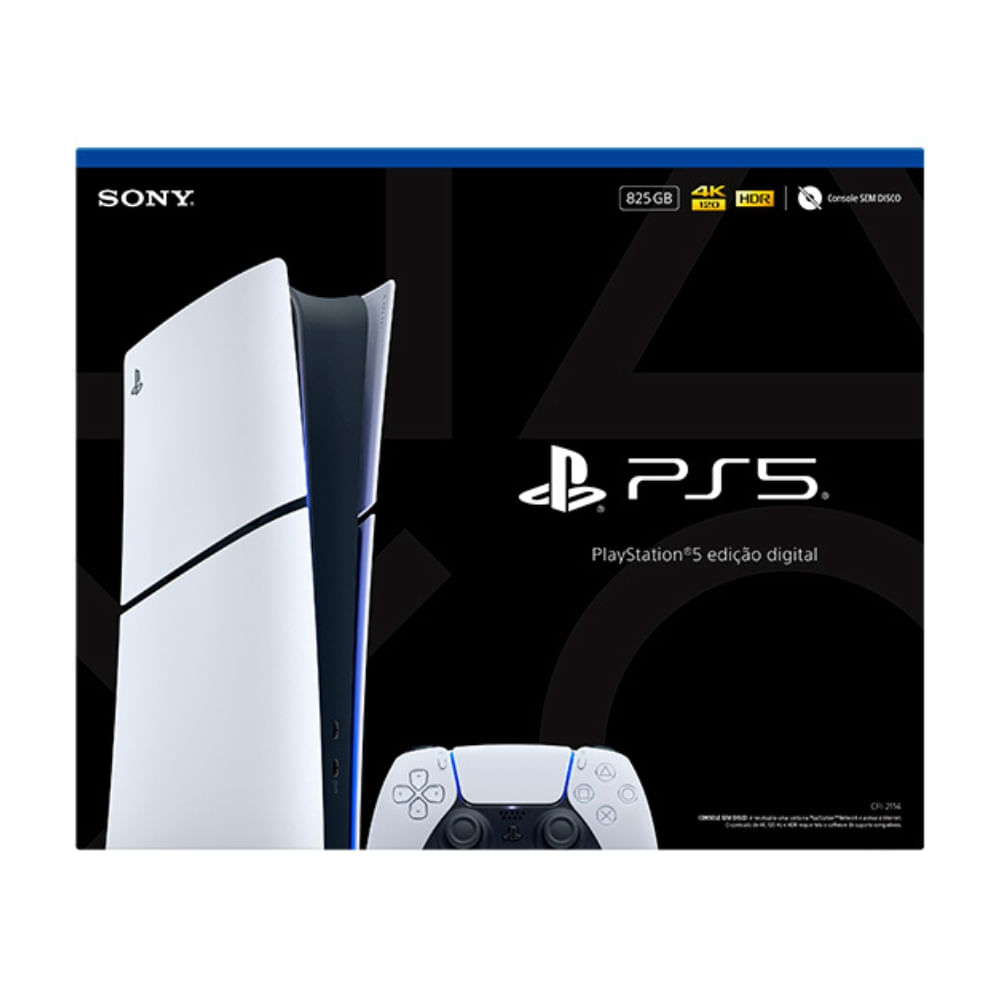 Console PS5 Digital 825GB com Controle DualSense Branco - Sony - Imagem 2