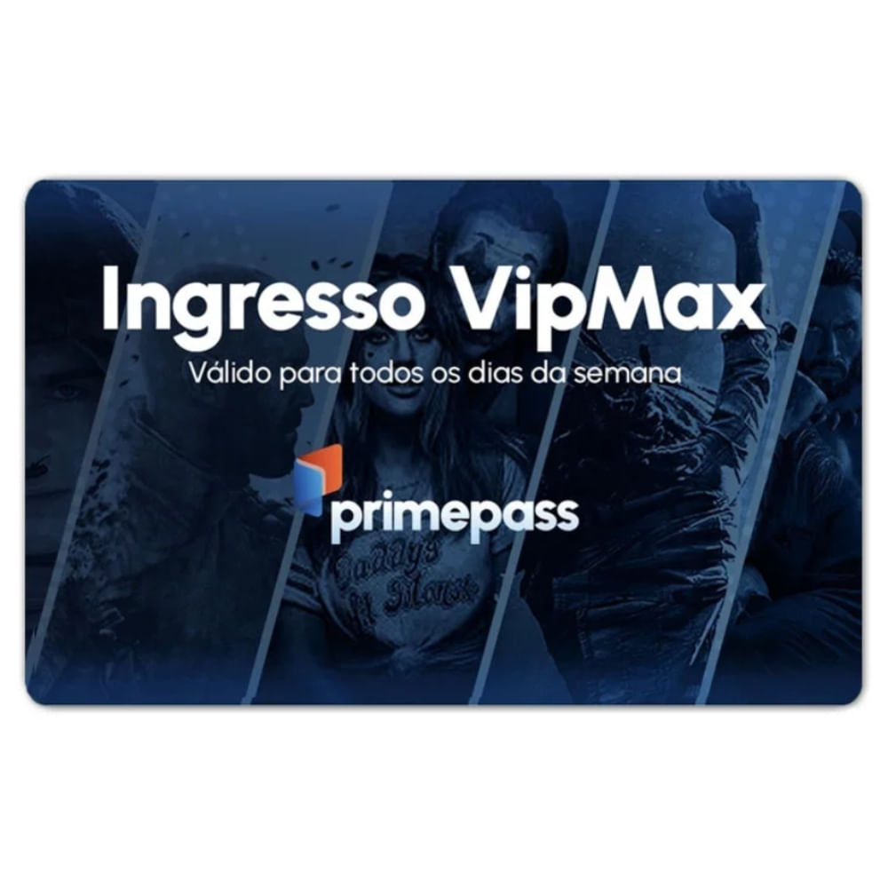 Gift Card Digital PrimePass Cinema 1 Ingresso VIP/IMAX R$59,90