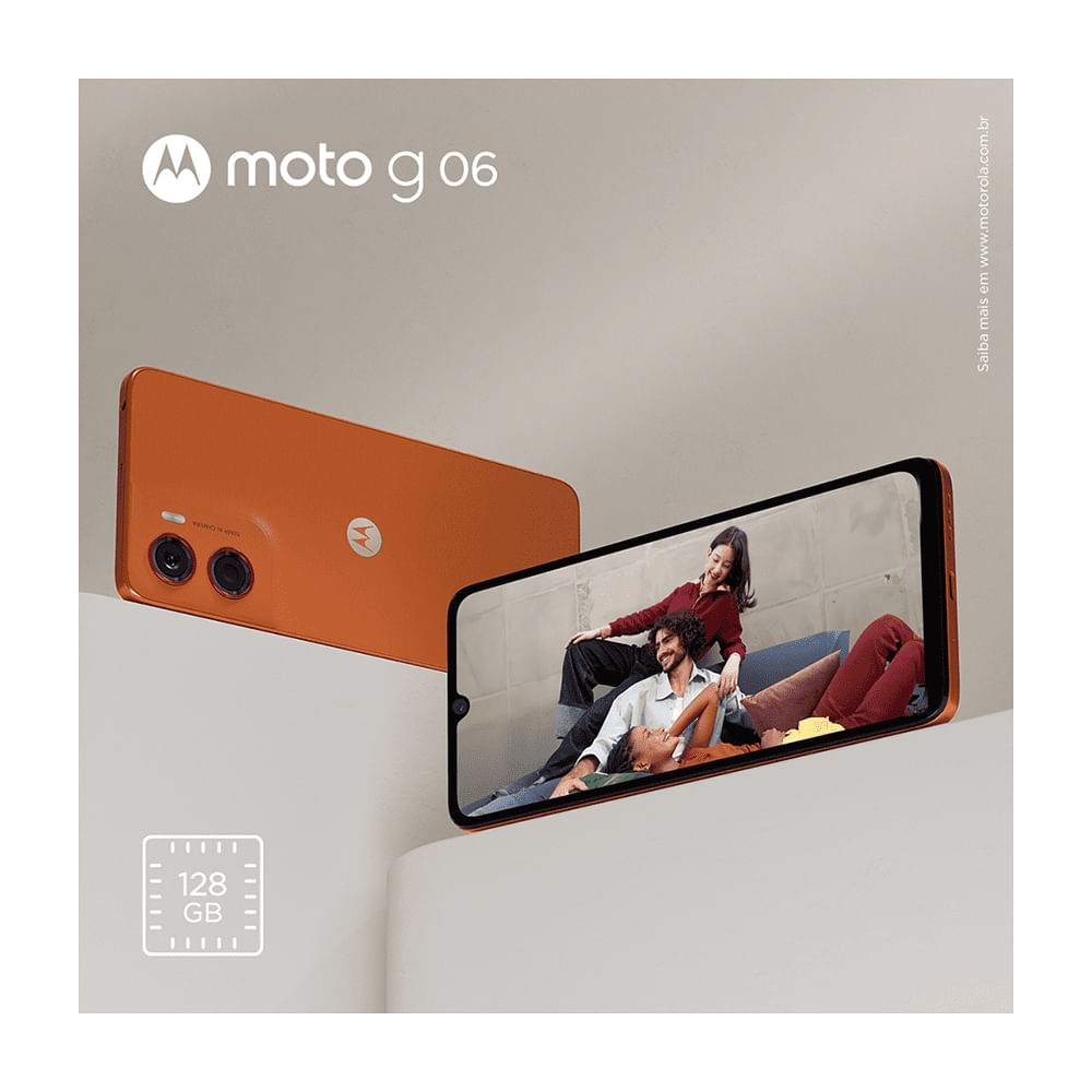 Smartphone Motorola Moto G06 128GB 12GB de RAM Laranja - Imagem 8