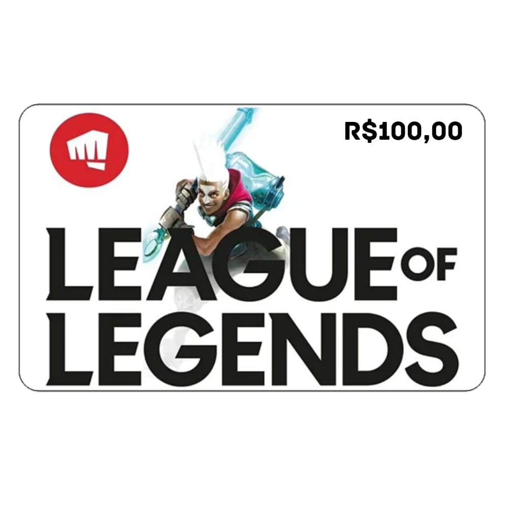 Gift Card Digital Riot League Of Legends R$100,00