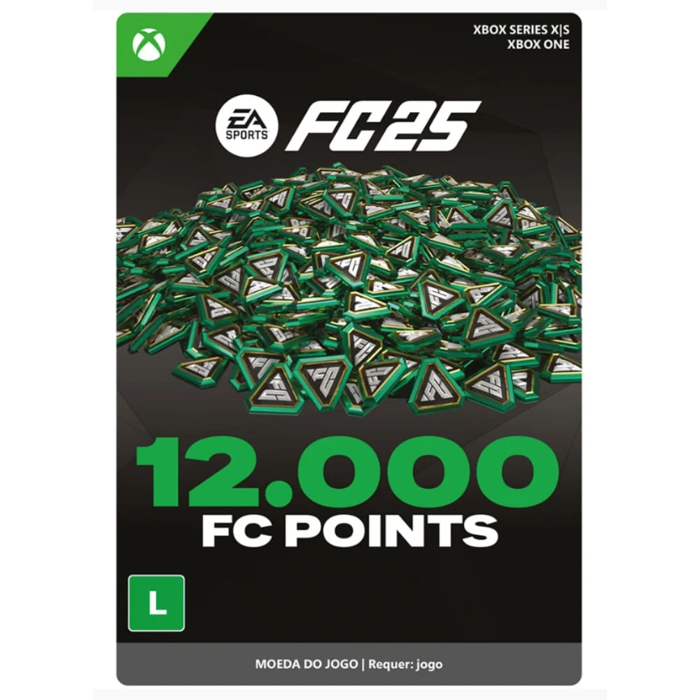 Gift Card Digital Xbox EA Sports FC 25 12.000 Points R$534,90