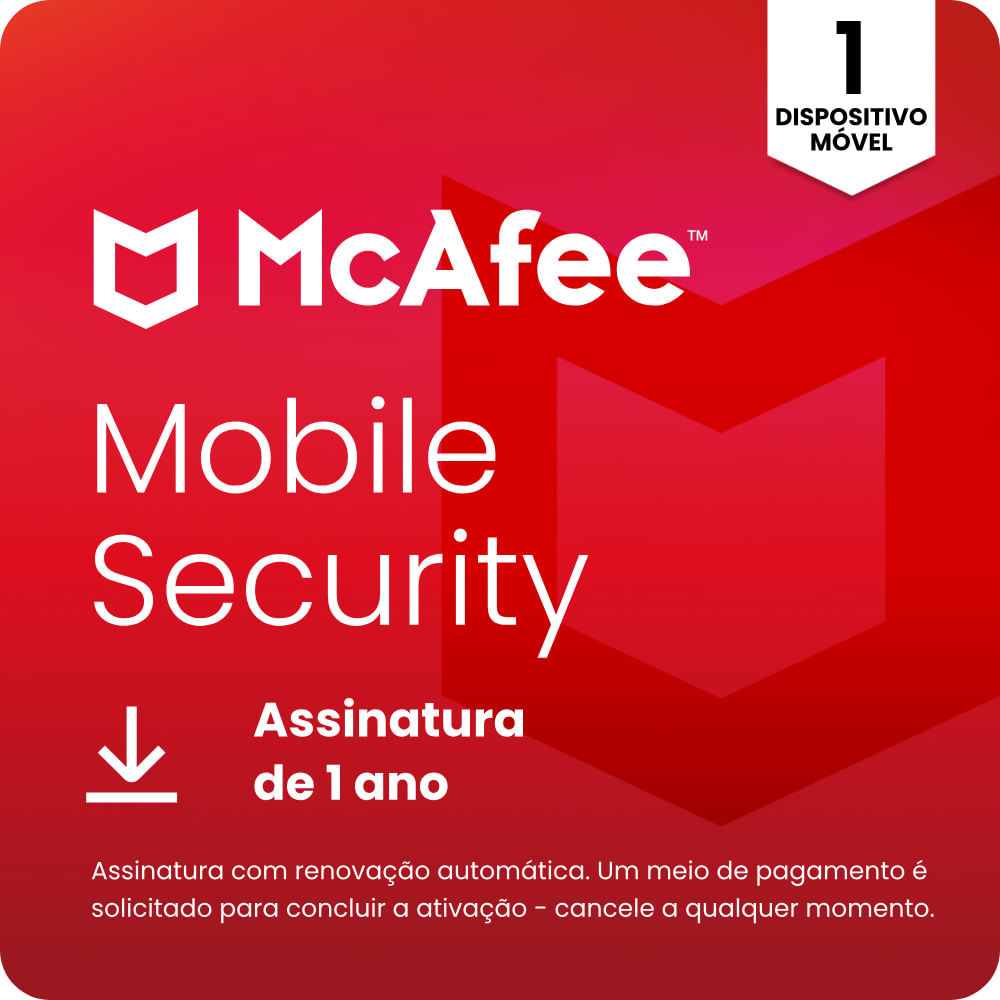 Gift Card Digital McAfee Mobile Security R$59,90