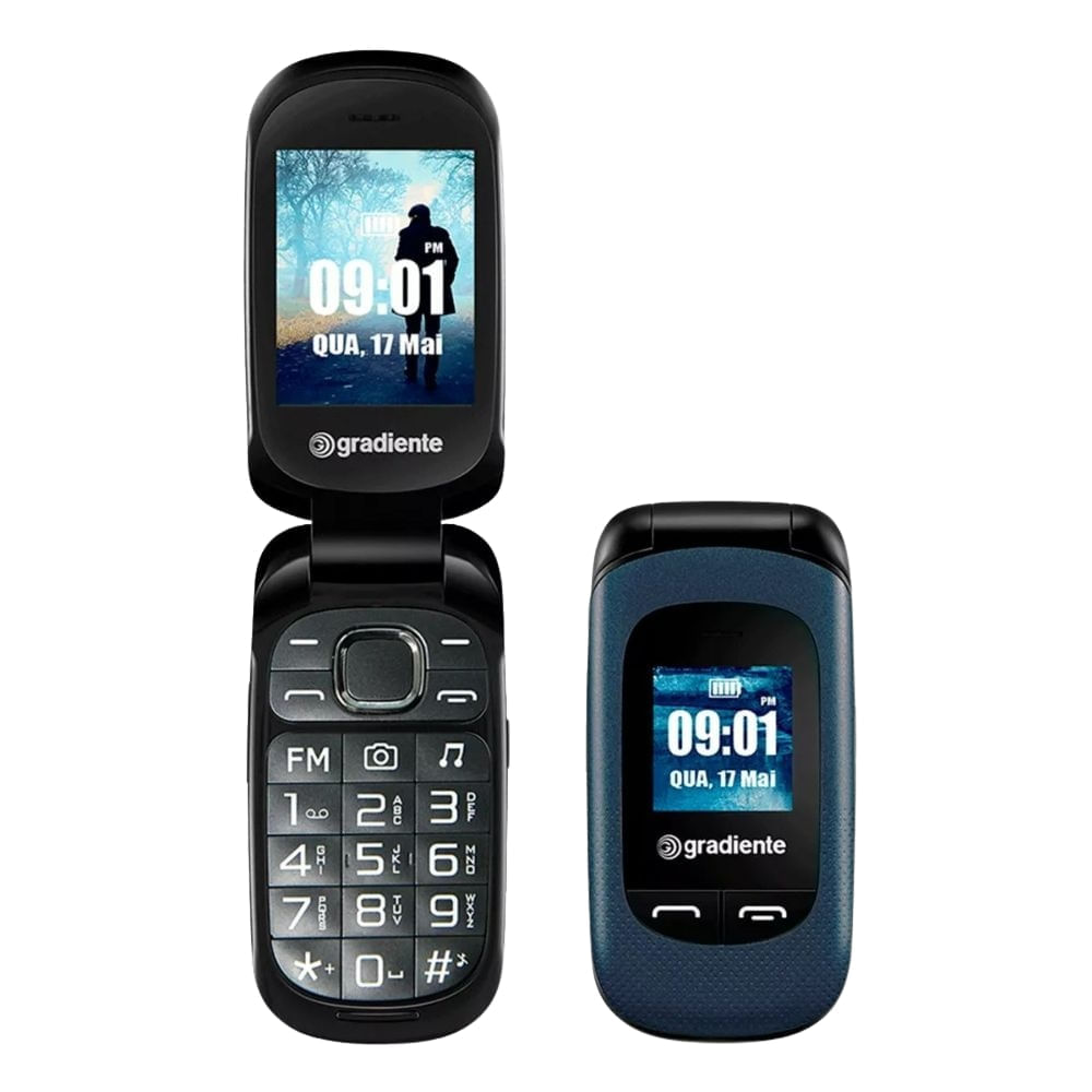 Outlet - Celular Flip Neo S Gradiente Dual Chip 32MB GFP105A Azul